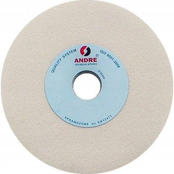 ANDRE FLAT GRINDING WHEEL 150mm x 20mm x 20mm 99A60K7VE01-35 WHITE "TYPE 1"