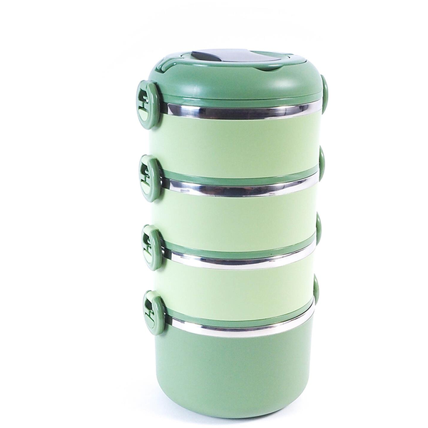 Aga Ételhordó, 4 emeletes, zöld