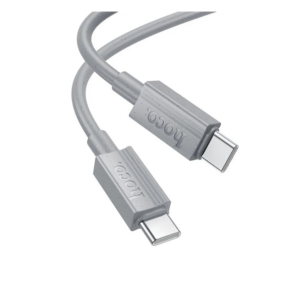 Hoco X107 adatkábel (Type-C - Type-C, 60W, PD gyorstöltő 3.0, 100cm) VILÁGOSSZÜRKE (X107_TYPE-C_TYPE-C_G) (X107_TYPE-C_TYPE-C_G)