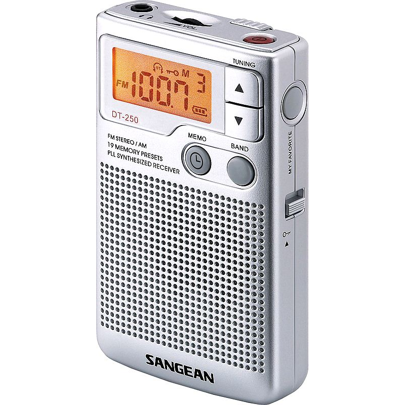 Sangean DT-250 zsebrádió ezüst (DT-250)