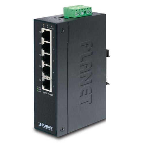 Planet ISW-501T IP30 10/100Mbps 5 portos switch