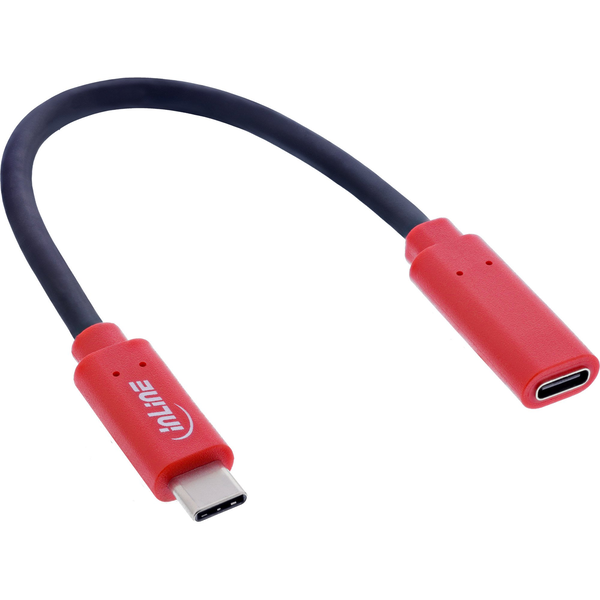 InLine 31654 USB-kabel 0,2 m USB C 240 W Rød