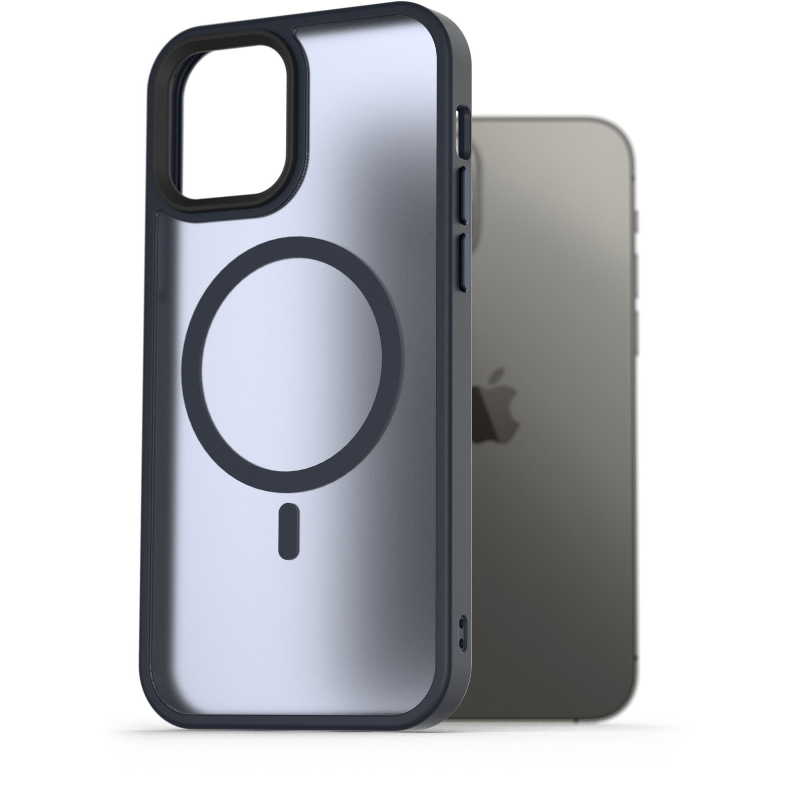 AlzaGuard Matte Case iPhone 12 / 12 Pro MagSafe sötétkék tok (AGD-PCMM27L)