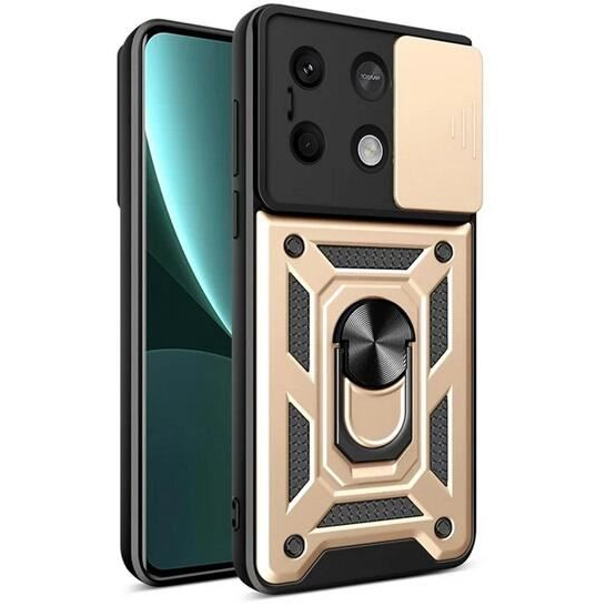 Gigapack Defender Xiaomi Redmi Note 13 5G kameravédős tok aranyszínű-fekete (GP-153691)