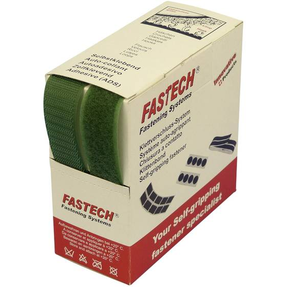 FASTECH® FASTECH Tépőzár Felvarrható Bolyhos és horgos fél (H x Sz) 5 m x 25 mm Zöld 5 m (B25-STD033505) (B25-STD033505)