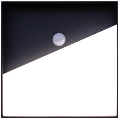 ECO-Light MEG + PIR (9490-Q-PIR GR) LED-es fali lámpa mozgásjelzővel Fixen beépített LED-es 5 W LED Antracit (9490-Q-PIR GR)