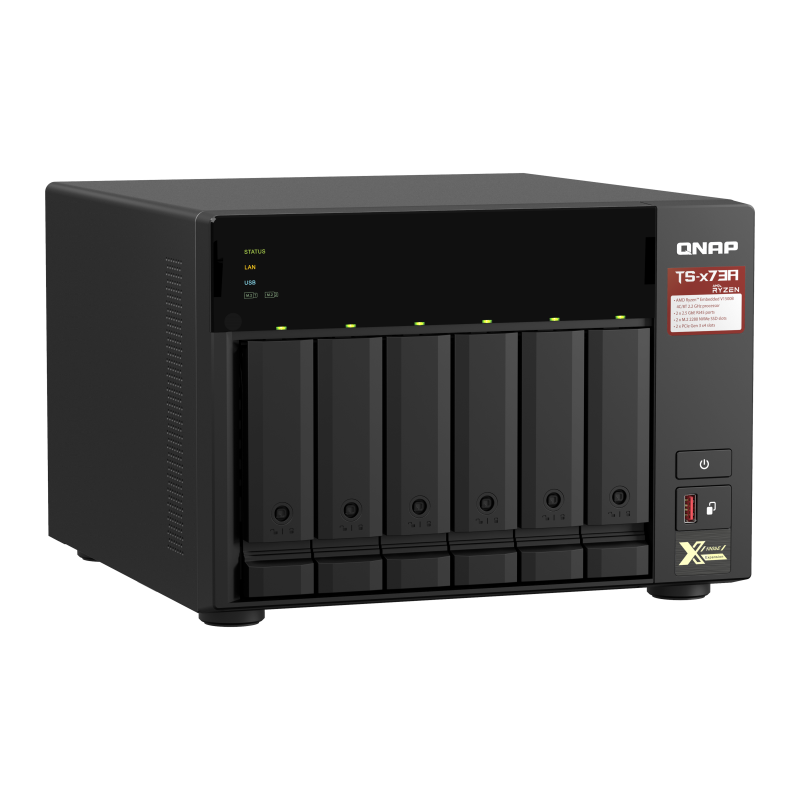 6-bay NAS, AMD Ryzen V1000 series V1500B 4C/8T 2.2GHz, 8GB DDR4 RAM (2 x SODIMM (TS-673A-8G)