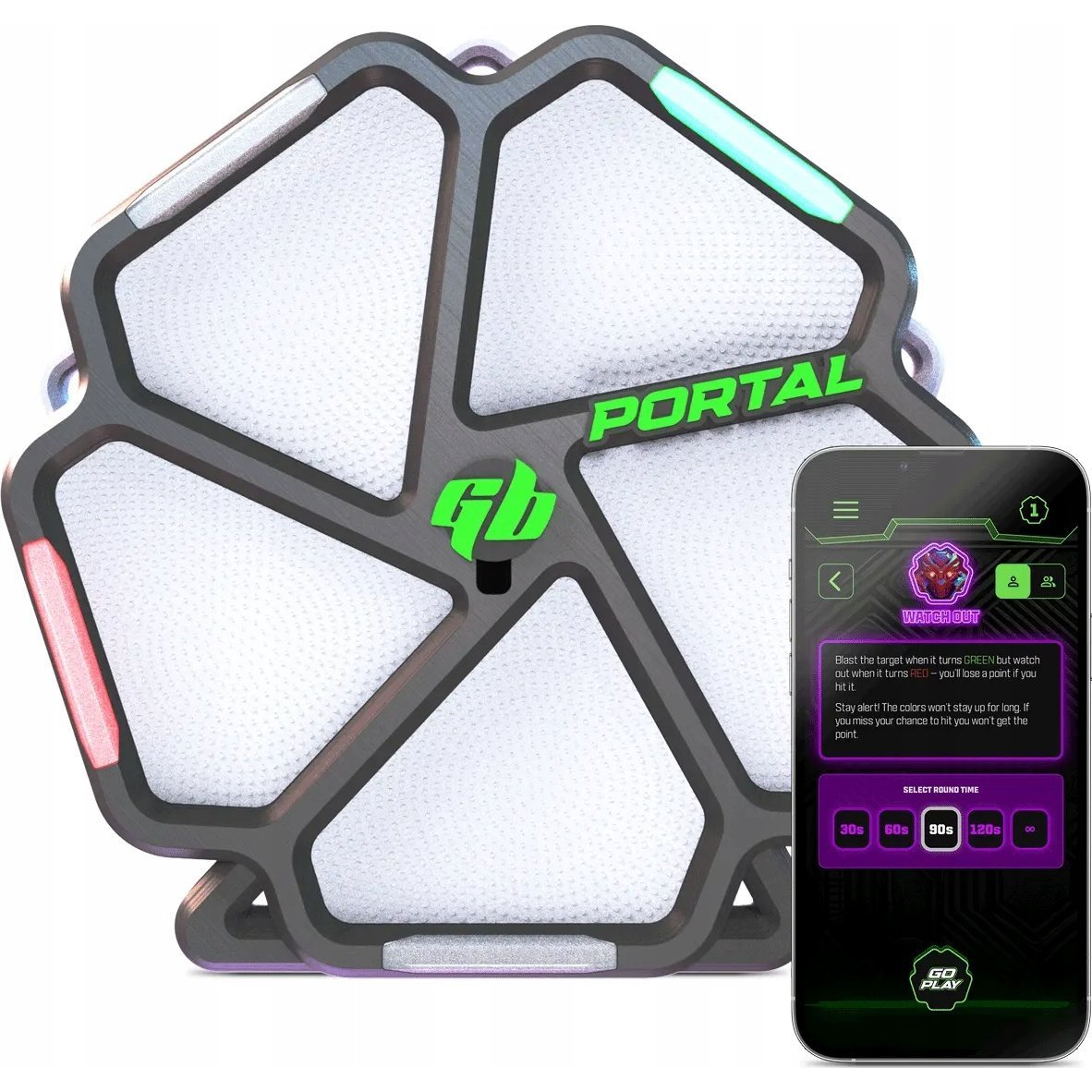 Lamax Gel Blaster Portál játékfegyver Okos Bluetooth Céltábla LED fénnyel (GBPT1000-5L)