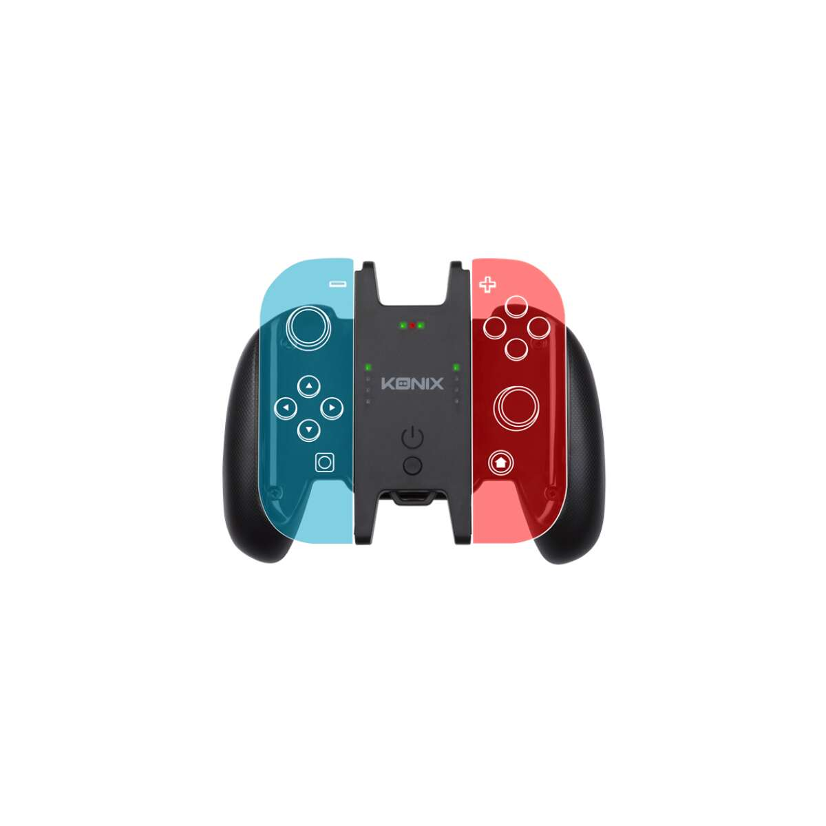 Konix Mythics Joy-Con adapter/töltő egység - Fekete (KX-NS-PAD-BL)