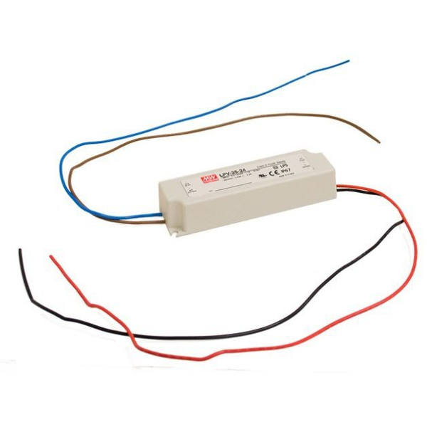 MEAN WELL LPV-35-24 LED transzformátor Állandó feszültségű 36 W 0 - 1.5 A 24 V/DC Fényerő-szabályozó nélkül, Túlterhelés elleni védelem 1 db