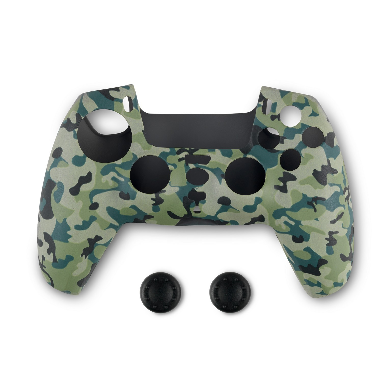 Spartan Gear DualSense (PS5) Controller szilikon markolatvédő burkolat és Thumb Grips - Zöld terepmintás (072243)