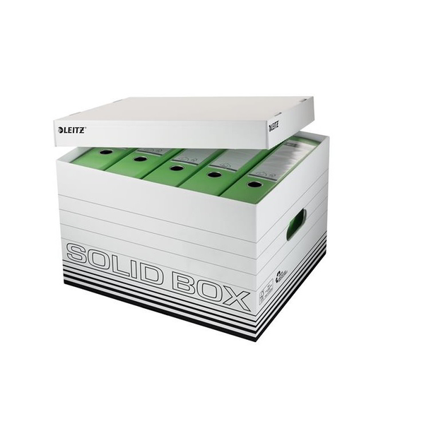 Leitz Solid кутия за канцеларски папки Черен, Бяла