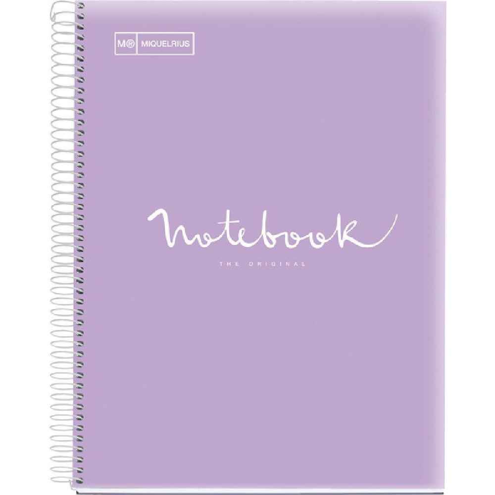 Miquelrius Emotions 5x24 lapos A4 kockás spirálfüzet - Levendula (A152387725)