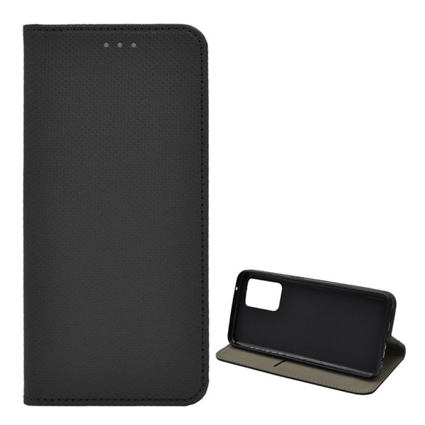 Tok álló, bőr hatású (FLIP, oldalra nyíló, asztali tartó funkció, rombusz minta) FEKETE [Oppo Find X5 Lite] (5996591160474)