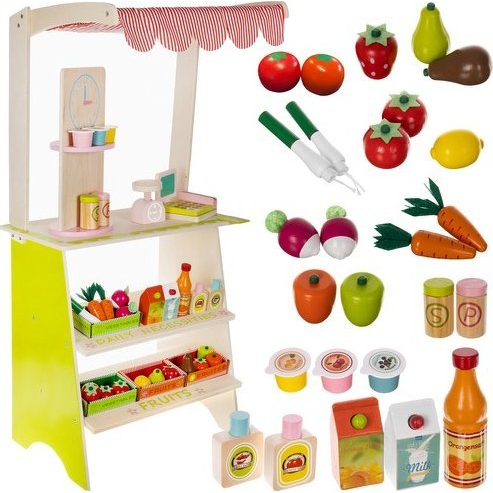 KRUZZEL 24888 Fa boltos játék kiegészítőkkel (5900779954403)