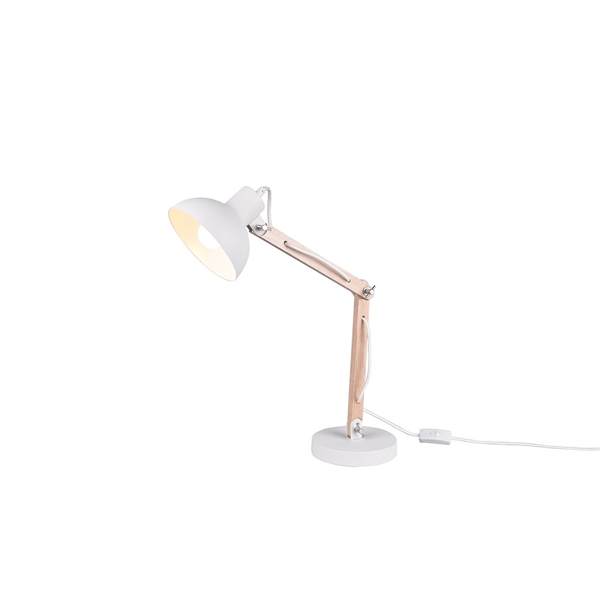 STOLNÁ LAMPA TRIO KIMI 508300131 BIELA / DREVO