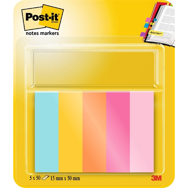 Post-it Beachside 15x50mm 5x50lap vegyes jelölőlap (7100259442)