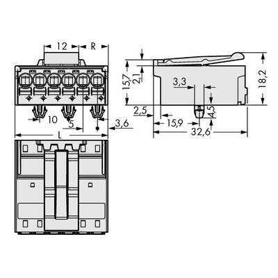 WAGO Stift ház panel 2092 Pólusok száma 3 Raszterméret: 5 mm 2092-1523/020-000 100 db (2092-1523/020-000)
