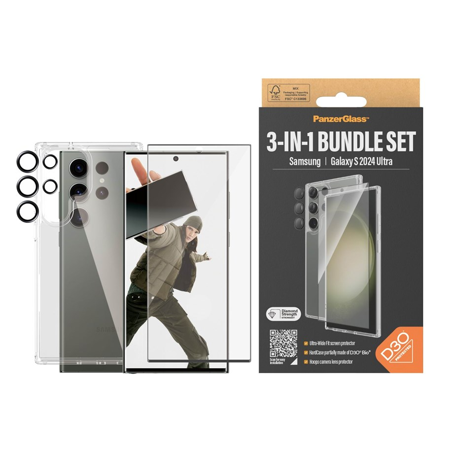 PanzerGlass 3-in-1 Bundle Glas, Case, Cam Číra ochranná fólia na displej Samsung 1 kusov (B1212+7352)