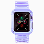 Fusion Light Set Apple Watch 2/3/4/5/6/SE/7 Szilikon szíj 38/40/41mm - Lila