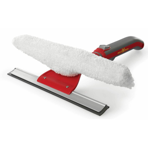 WOLF-Garten 71ANA021650 kombinált ablaktörlő fogantyúval KW-M / ZM015 ablaktörlő és gumilehúzó eltávolítható, mosható felmosócsempével kombinálva, piros