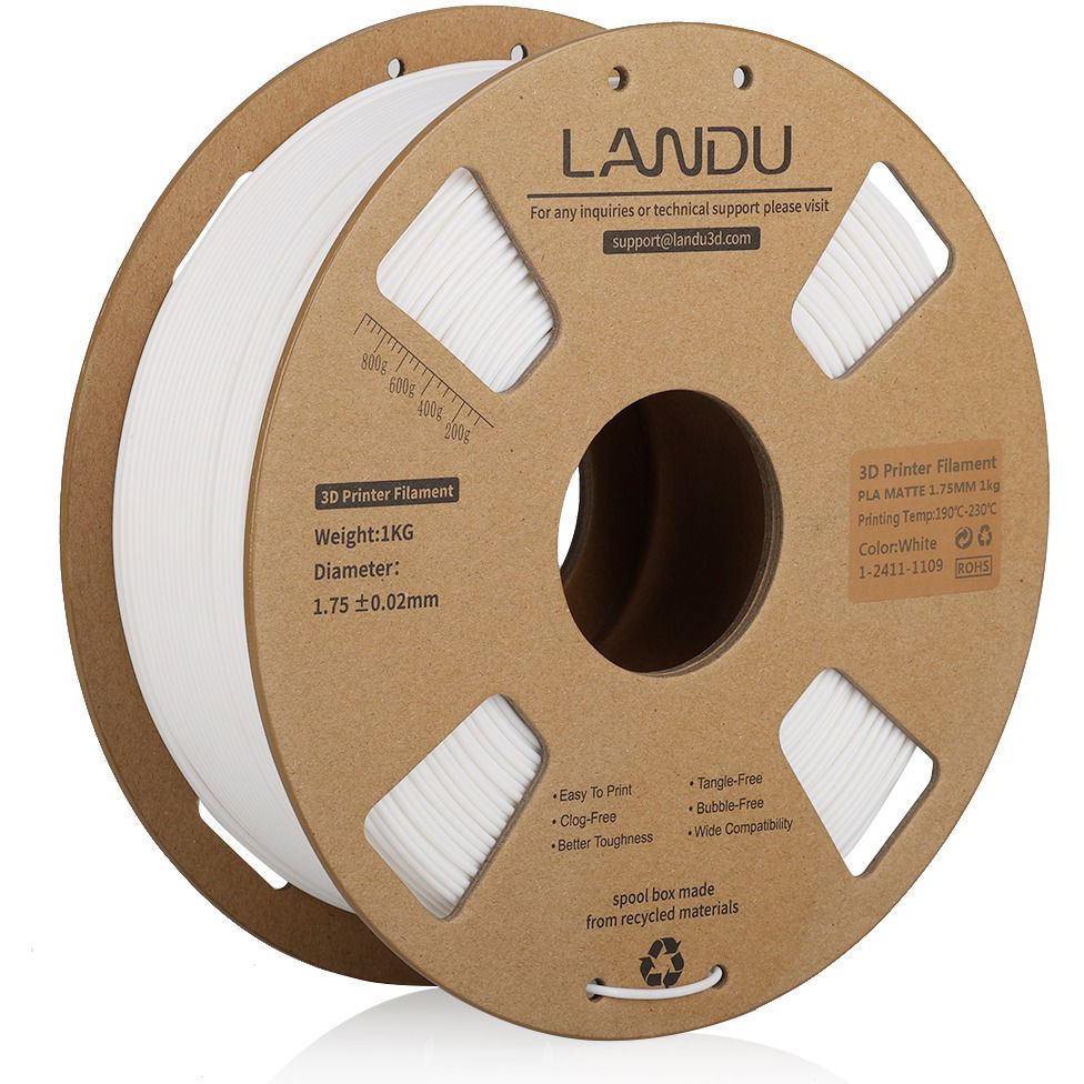 Landu PLA Matte White 1kg (landu250719)