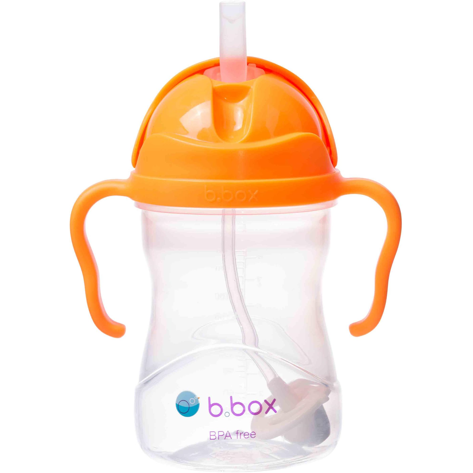 B.Box Pohár szívószállal - narancs 240 ml (9353965005094)