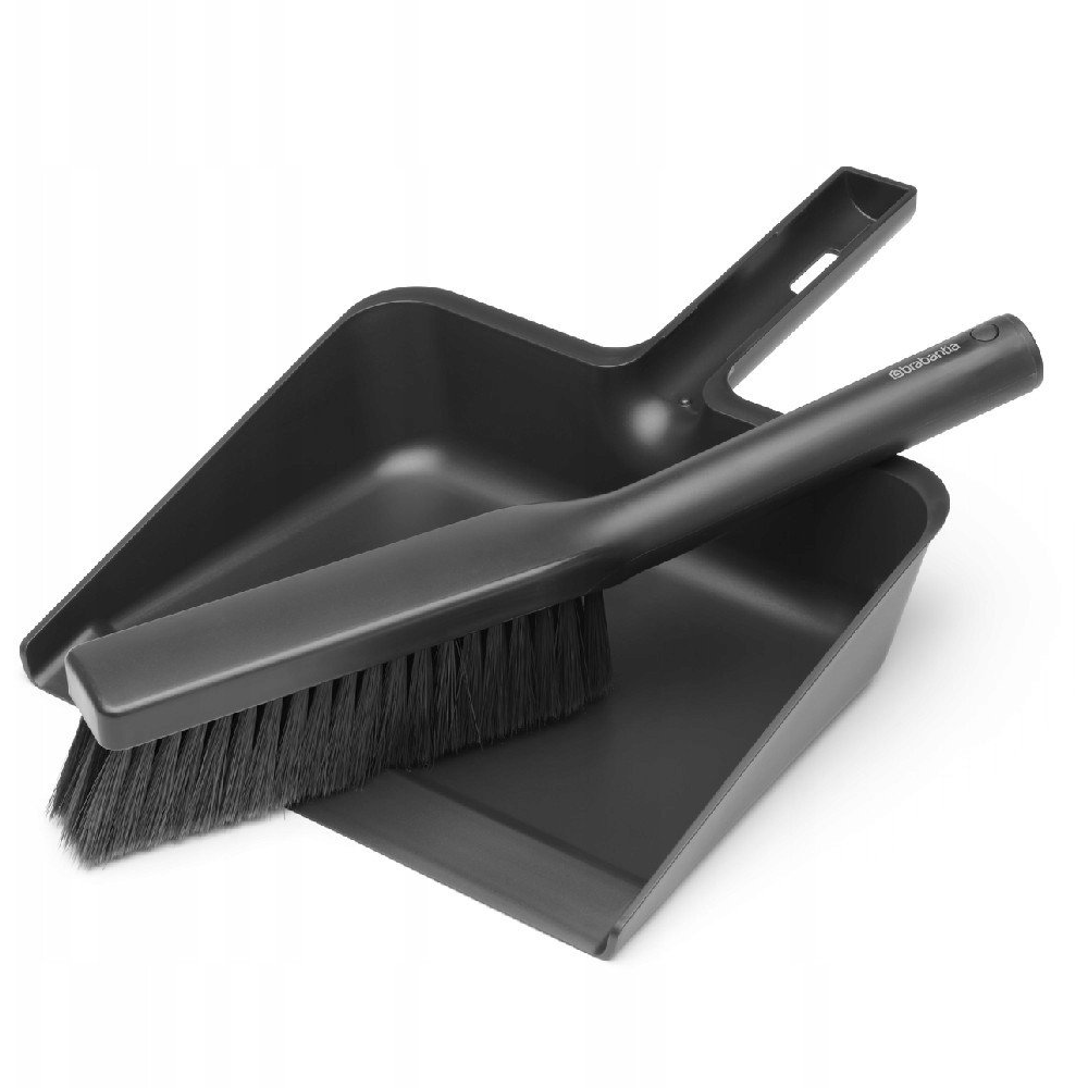 Brabantia SinkSide Dustpan and Brush Set, with comb seprű és lapát szettben, fogantyúba épített fésűvel, sötétszürke - 234163 (BR234163)