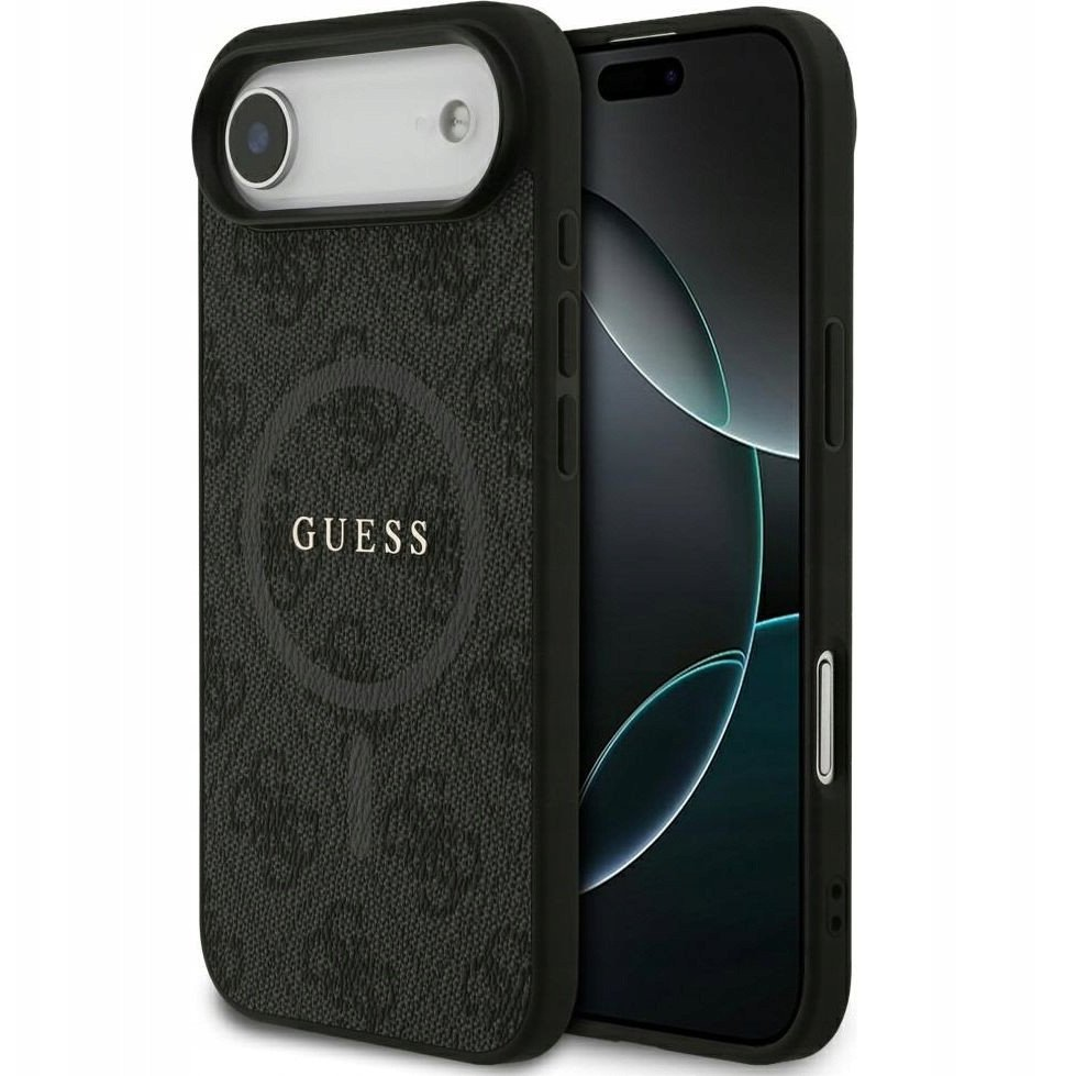 GUESS 4G Ring Classic Logo MagSafe tok Apple iPhone 17 fekete SP110569 (SP110569)