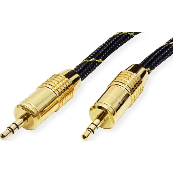 Roline 11.09.4285 Jack Audio Csatlakozókábel [1x Jack dugó, 3,5 mm-es - 1x Jack dugó, 3,5 mm-es] 5.00 m Többszínű Árnyékolt