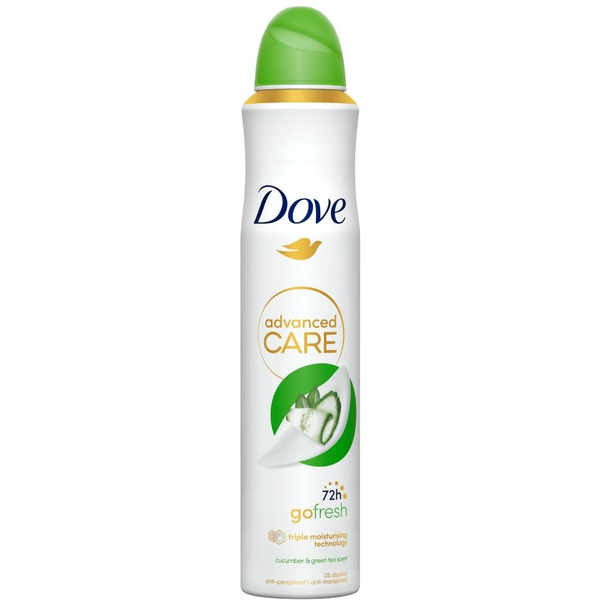 Deodorant Dove Advanced Care Spray Castravete & Ceai verde, 200 ml