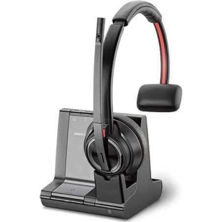 POLY W8210 Headset Vezeték nélküli Fejpánt Iroda/telefonos ügyfélközpont Bluetooth Dokkoló Fekete