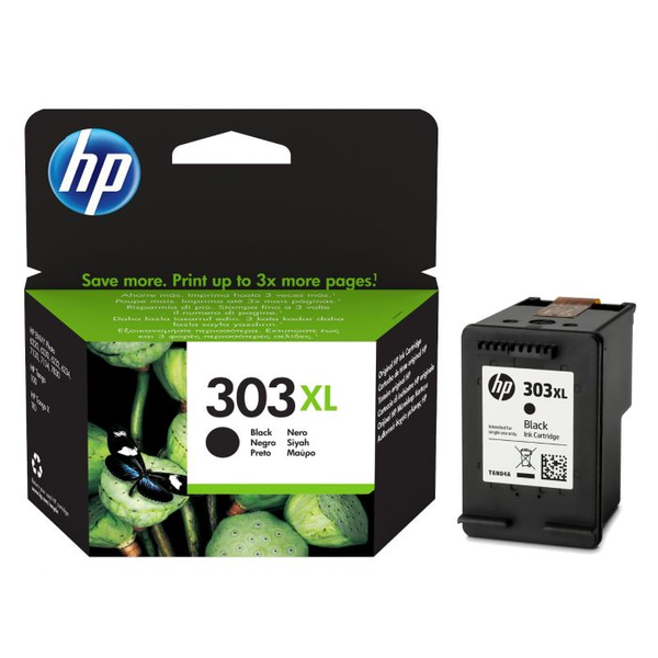 HP 303XL High Yield Black Original Ink Cartridge δοχείο μελάνης 1 τεμάχια Πρωτότυπο Υψηλή απόδοση (XL) Μαύρος (Μαύρο)