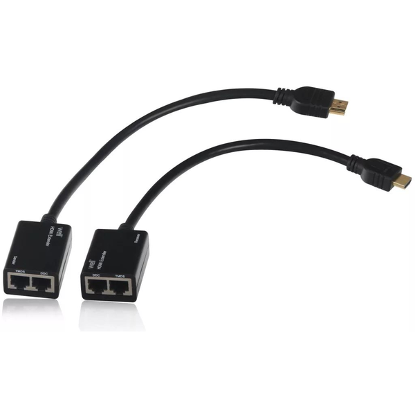 Well HDMI - UTP Cat5e passzív hosszabbító adapter (EXT-HDMI1-3-30M-WL)