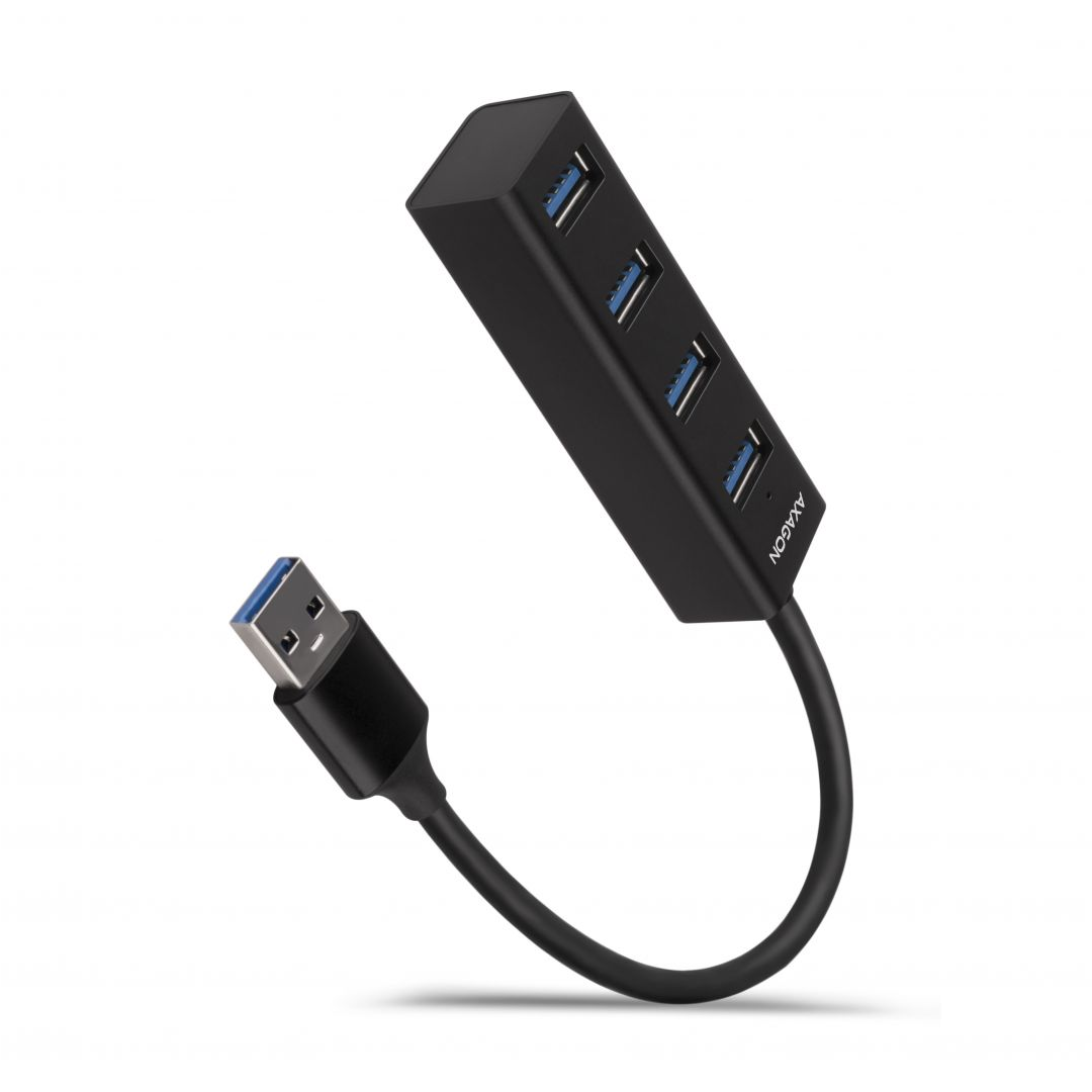 AXAGON HUE-M1A USB3.2 Hub 4-port metal black (HUE-M1A)