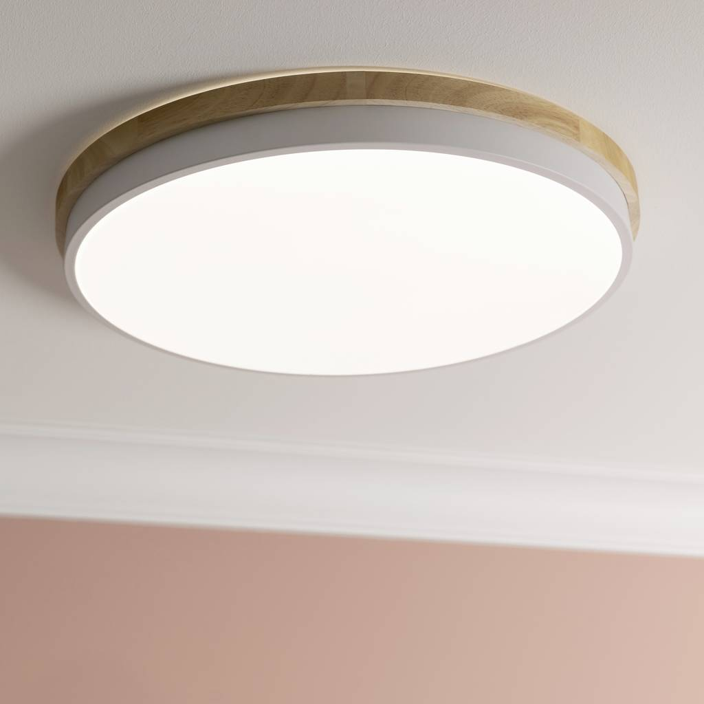 Brilliant Baarlo LED-es mennyezeti lámpa LED Fixen beépített LED-es 36 W Fehér (matt), Fa (G80846/75) (G80846/75)
