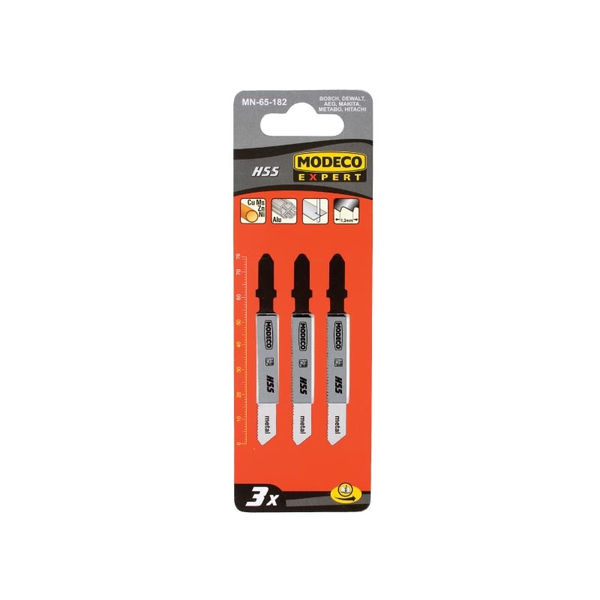  Modeco Brzeszczoty do wyrzynarek typu T 100x3mm cięcie krzywoliniowe stali - MN-65-185