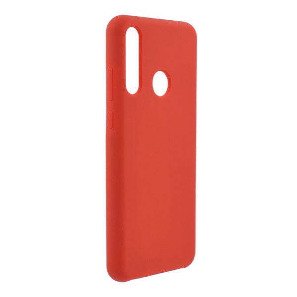 Szilikon telefonvédő (matt, mikrofiber plüss karcolásmentesítő belső, prémium) PIROS [Huawei Y6p] (5996457980239)