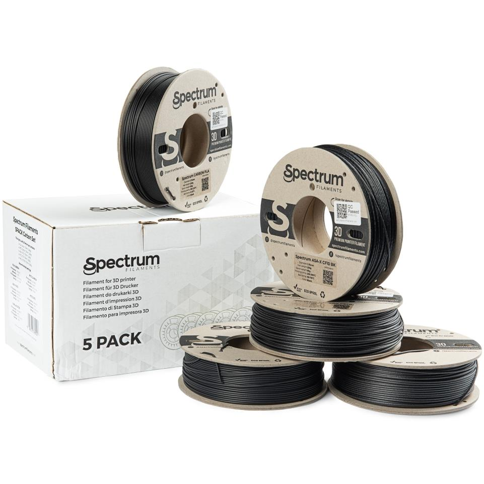 Filament Spectrum 5 PACK Carbon Set 1.75mm Black 5x 0.25kg (80757)