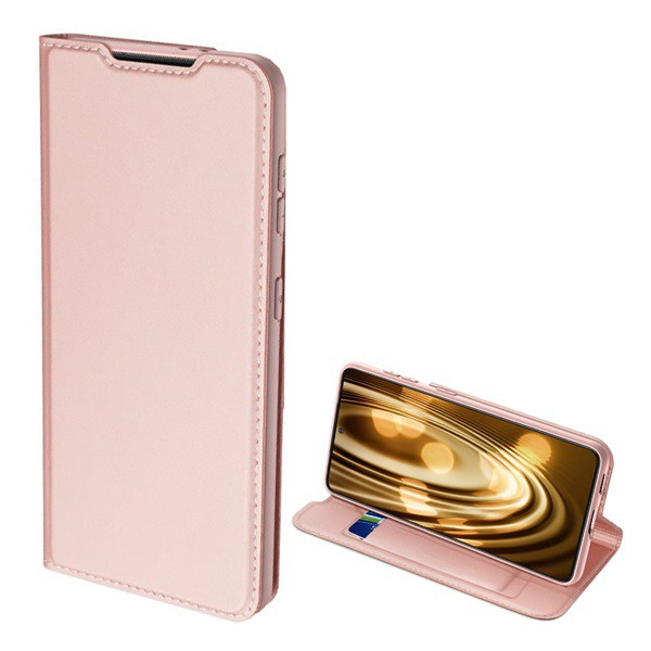 Samsung Galaxy S21 Plus (Sm-G996) 5G Dux Ducis Skin Pro Case Standing, Leather Effect (Flip, Side Opening, Bank Card Holder, Desk Holder Function) Rose Gold