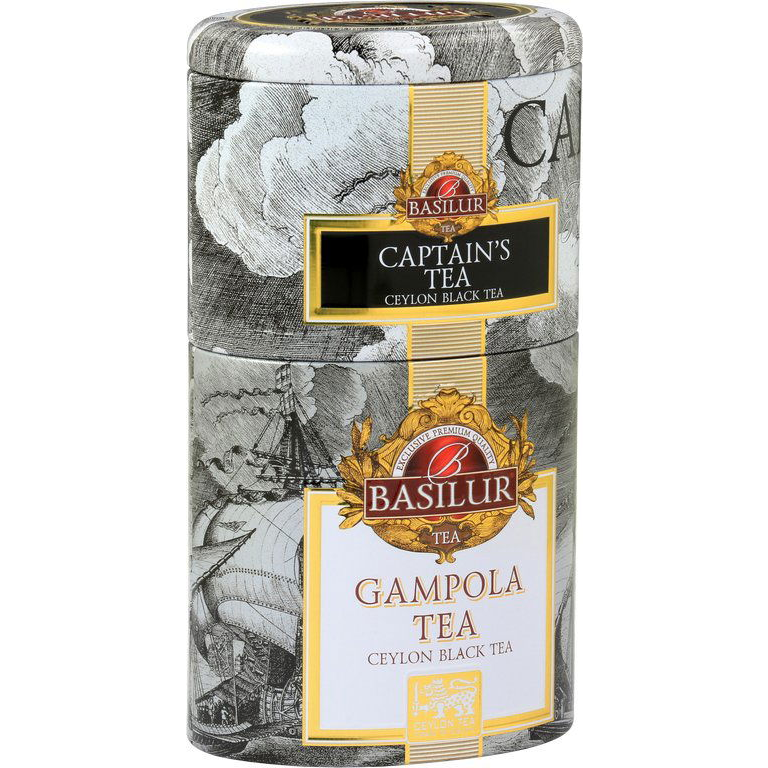 Basilur 2v1 Captains Gampola 30 g & 70 g plech (4792252940680)
