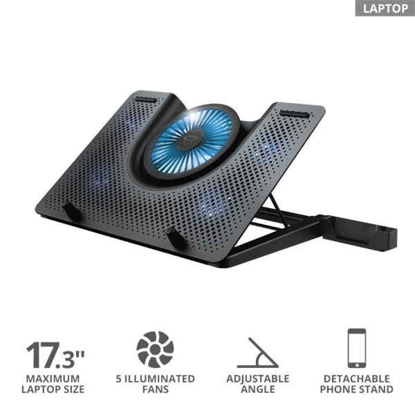 TRUST Laptop hűtőállvány 23581, GXT 1125 Quno Laptop Cooling Stand