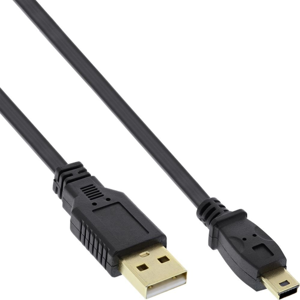 InLine 31810F cable USB USB 2.0 1 m USB A Mini-USB B Negro