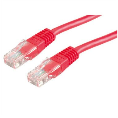 Kabel krosowy UTP, kat. 6 (klasa E), czerwony, 1 m