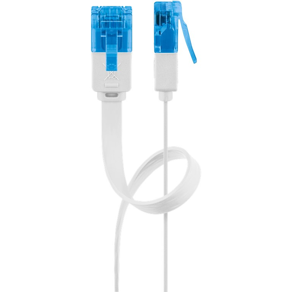 Goobay U/UTP CAT6a Lapos patch kábel 0.5m - Fehér
