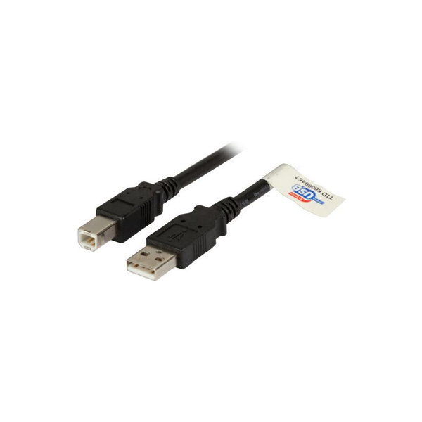 EFB USB2.0 Anschlusskabel A-B,St.-St.,1,0m,schwarz,Premium