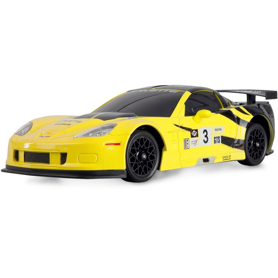 Amewi 1:18 RC modellautó Elektro Drift Corvette C6.R Drift Car Sárga Brushed 4WD RtF 2,4 GHz Akkuval és töltőkábellel, Takarékos készlet (21123)