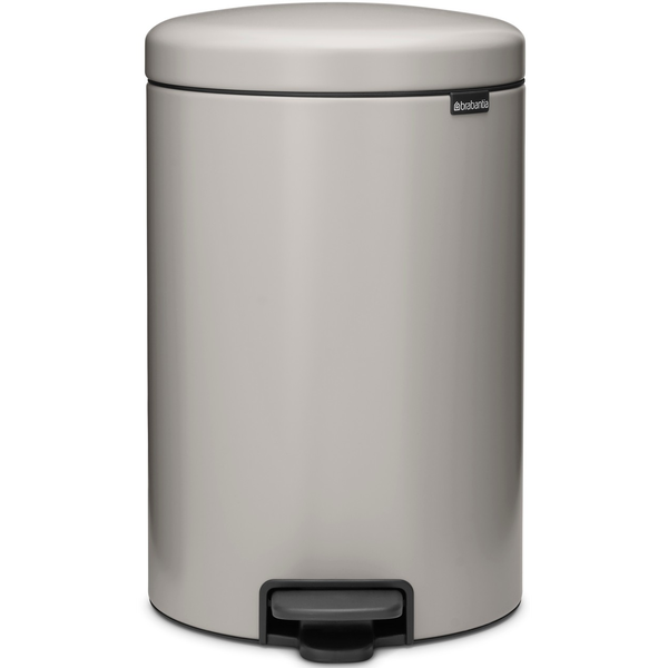 Brabantia NewIcon pedálos hulladékgyűjtő szagmentesen záródó Soft-Close fedél, műanyag tartály, 20L - Y méret, acél, hamvasszürke - 254406