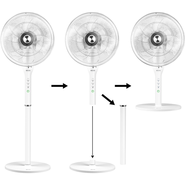 ECG FS 410 2in1 Asztali/Álló ventilátor - Fehér