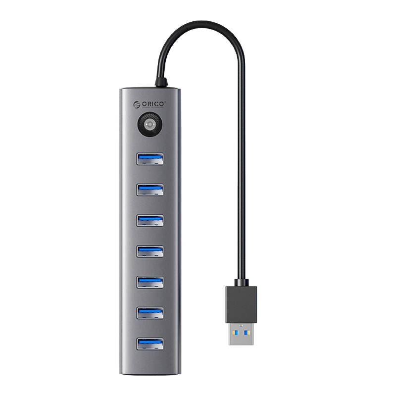 Orico 7x USB 3.0 Hub szürke (CL7U-U3-10-GY-BP-IP) (CL7U-U3-10-GY-BP-IP)